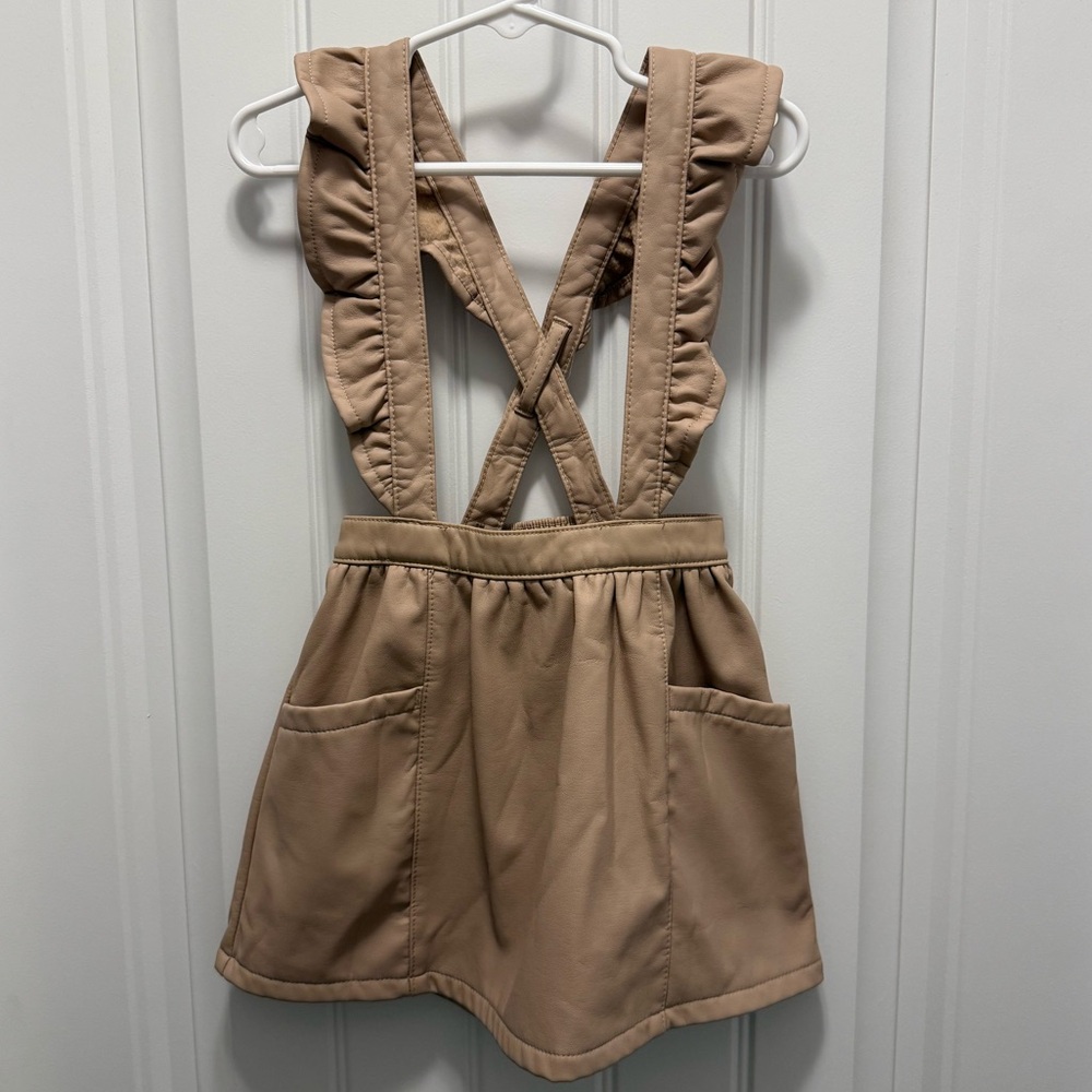 Wonder Nation Faux Leather Tan Dress